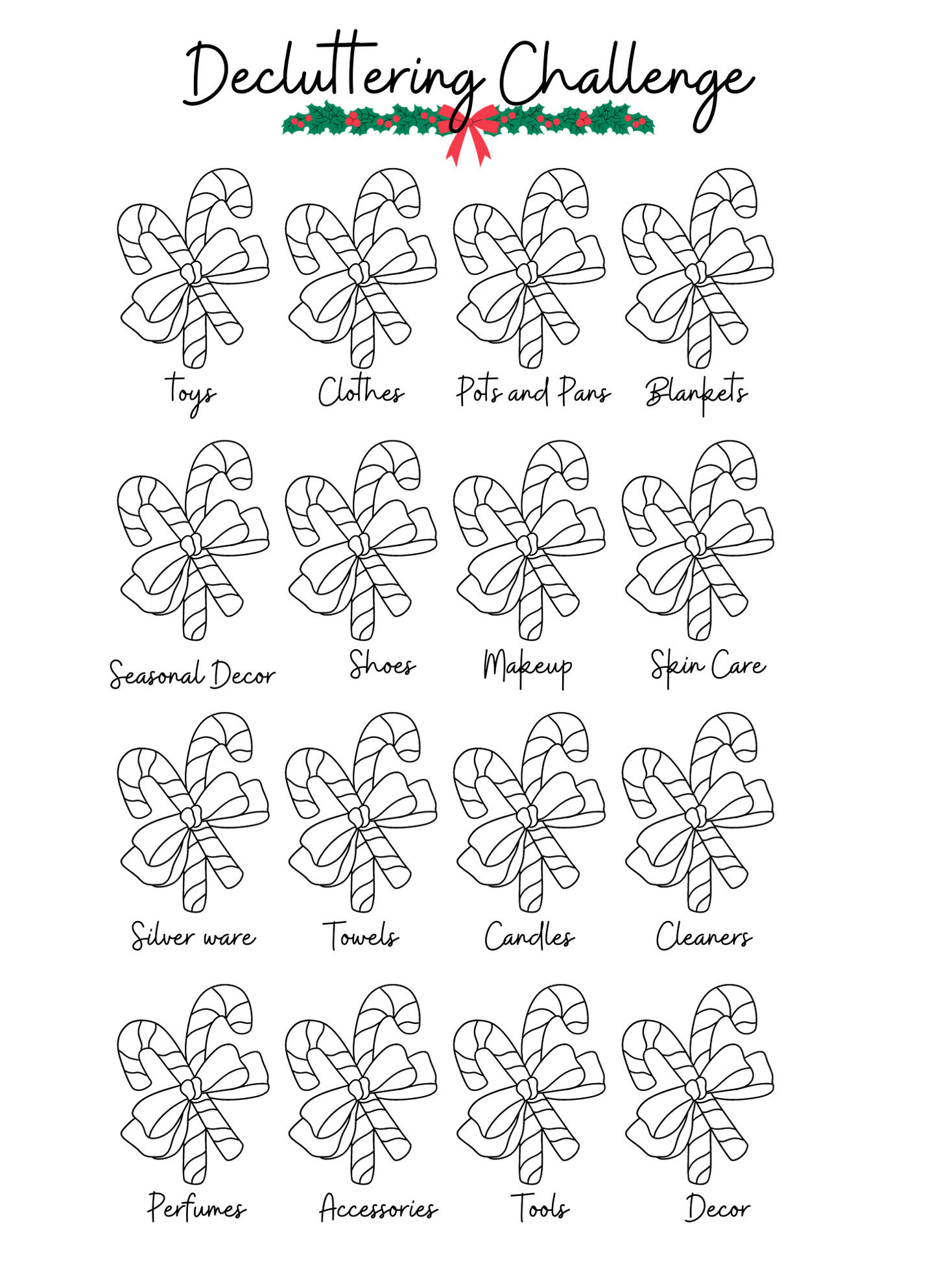 Holiday Declutter Color In Sheet