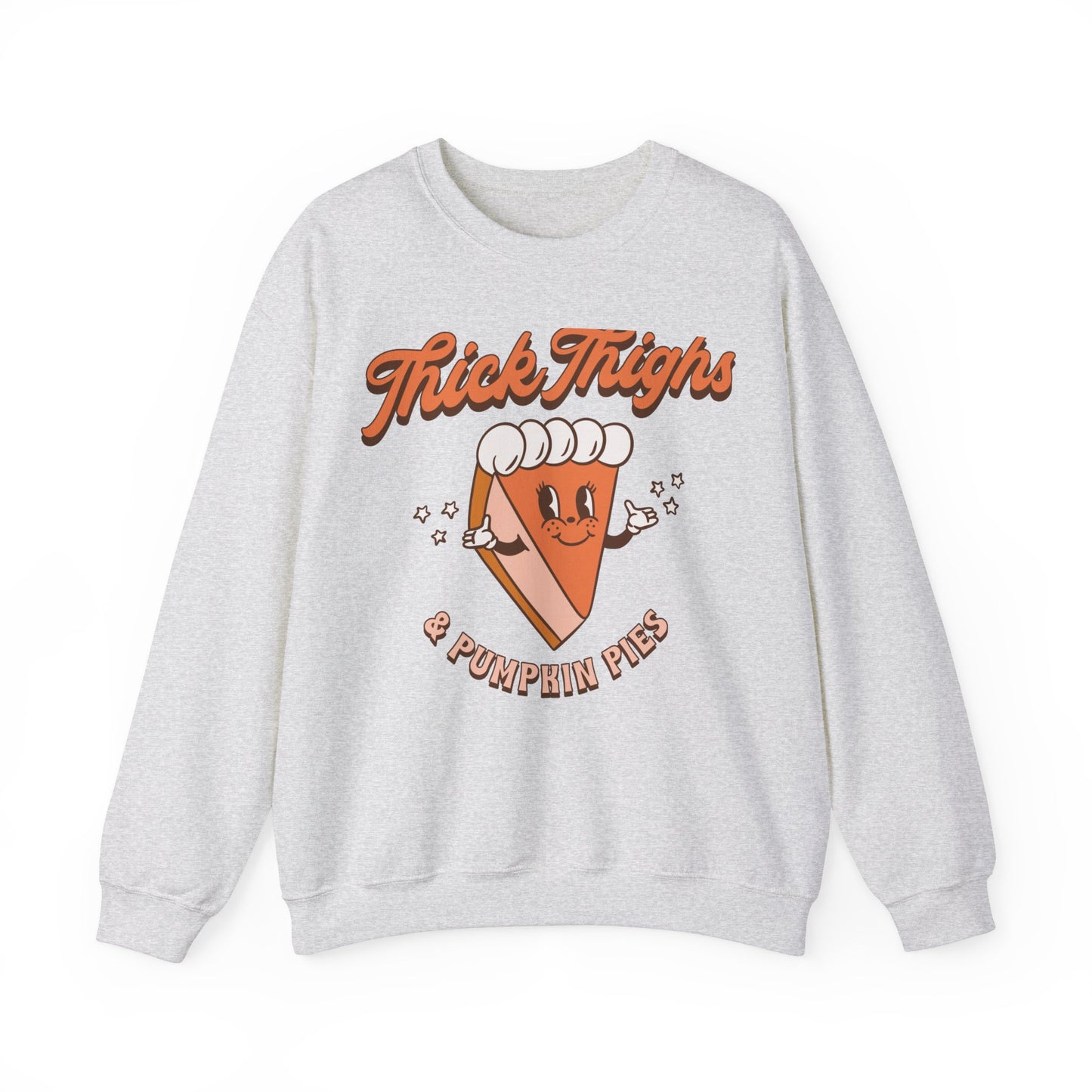 Thic Thighs and Pumpkin Pies Fall Design Unisex Heavy Blend™ Crewneck Sweatshirt