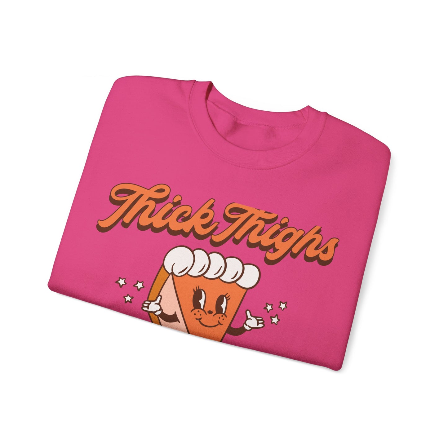 Thic Thighs and Pumpkin Pies Fall Design Unisex Heavy Blend™ Crewneck Sweatshirt