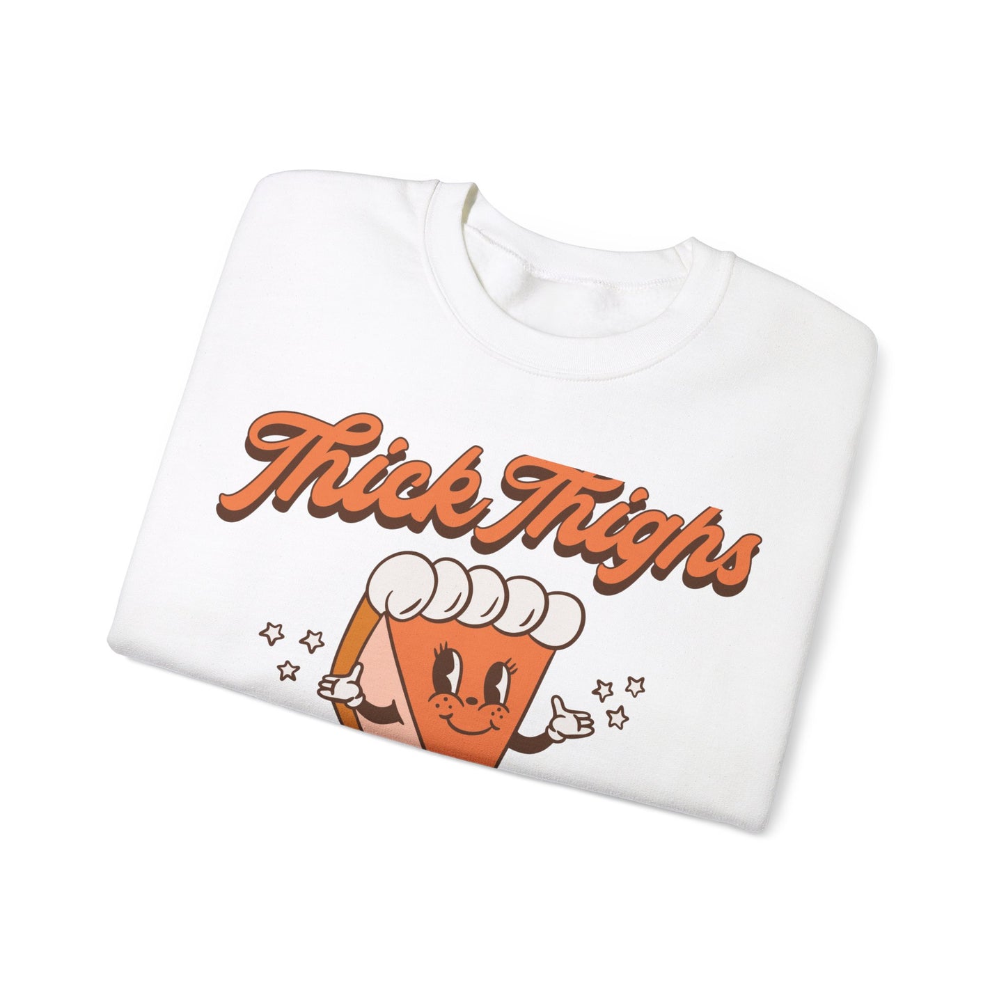 Thic Thighs and Pumpkin Pies Fall Design Unisex Heavy Blend™ Crewneck Sweatshirt