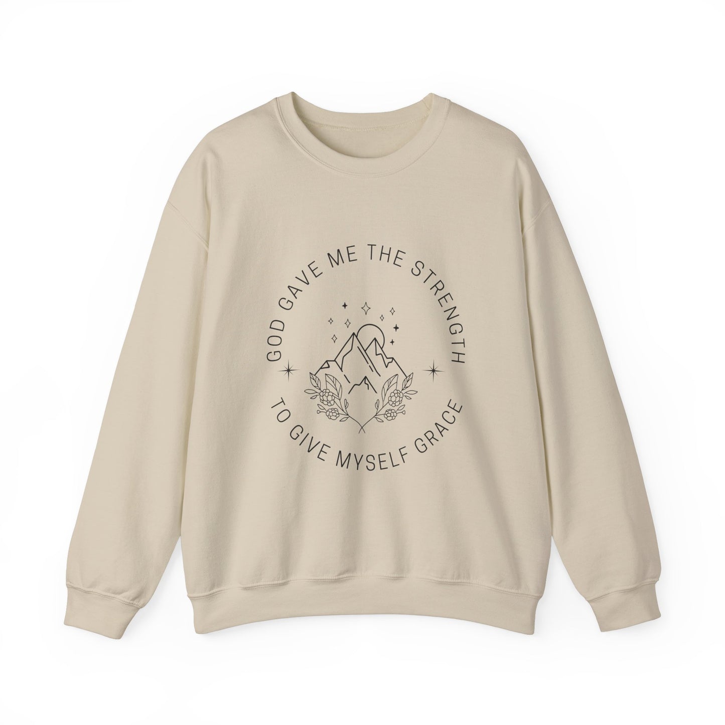 Crewneck Sweatshirt - God Gave Me the Strength Inspirational Design
