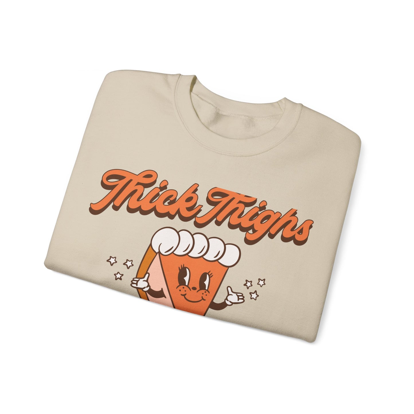 Thic Thighs and Pumpkin Pies Fall Design Unisex Heavy Blend™ Crewneck Sweatshirt