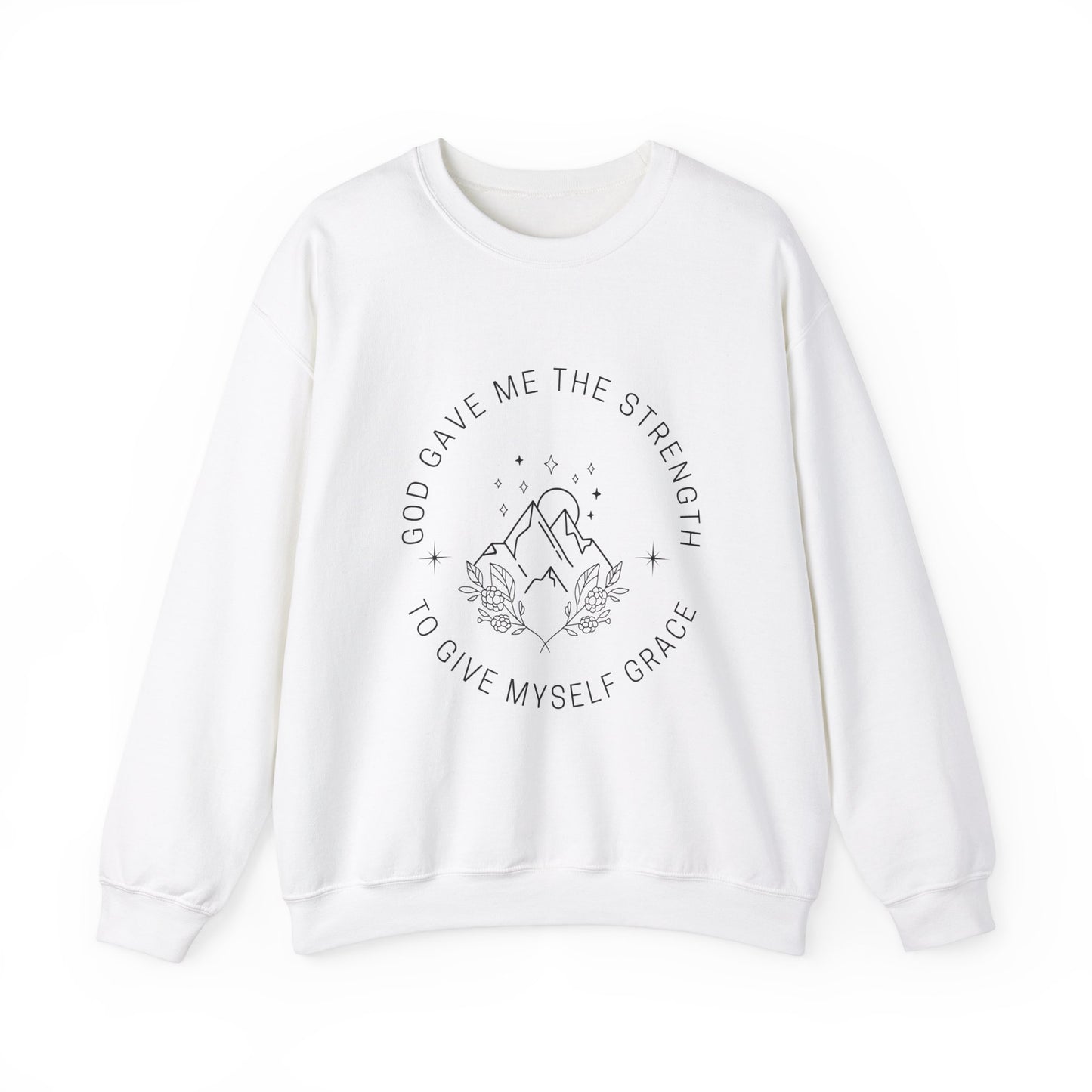 Crewneck Sweatshirt - God Gave Me the Strength Inspirational Design