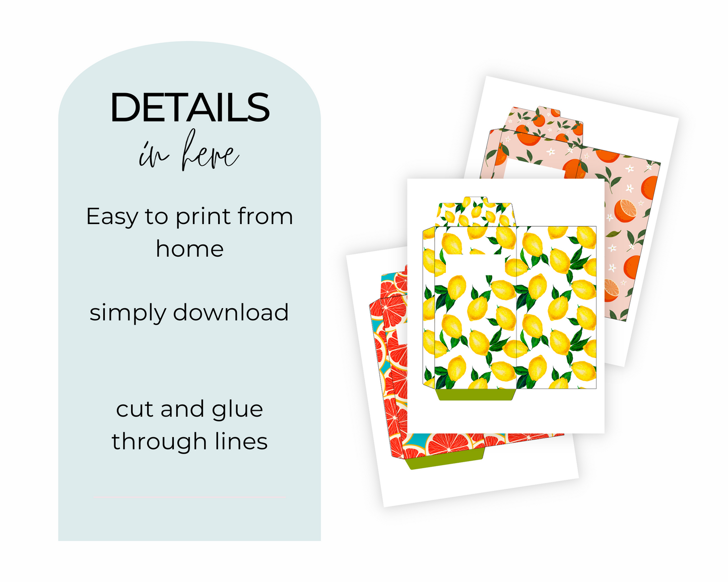 Fun Prints Set of 5 Cash Envelope Digital Templates