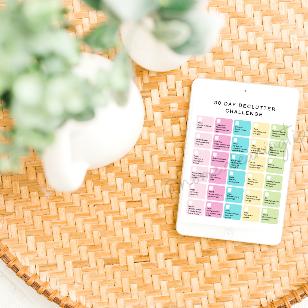 30 Day Pre-Filled Declutter Challenge Printable File