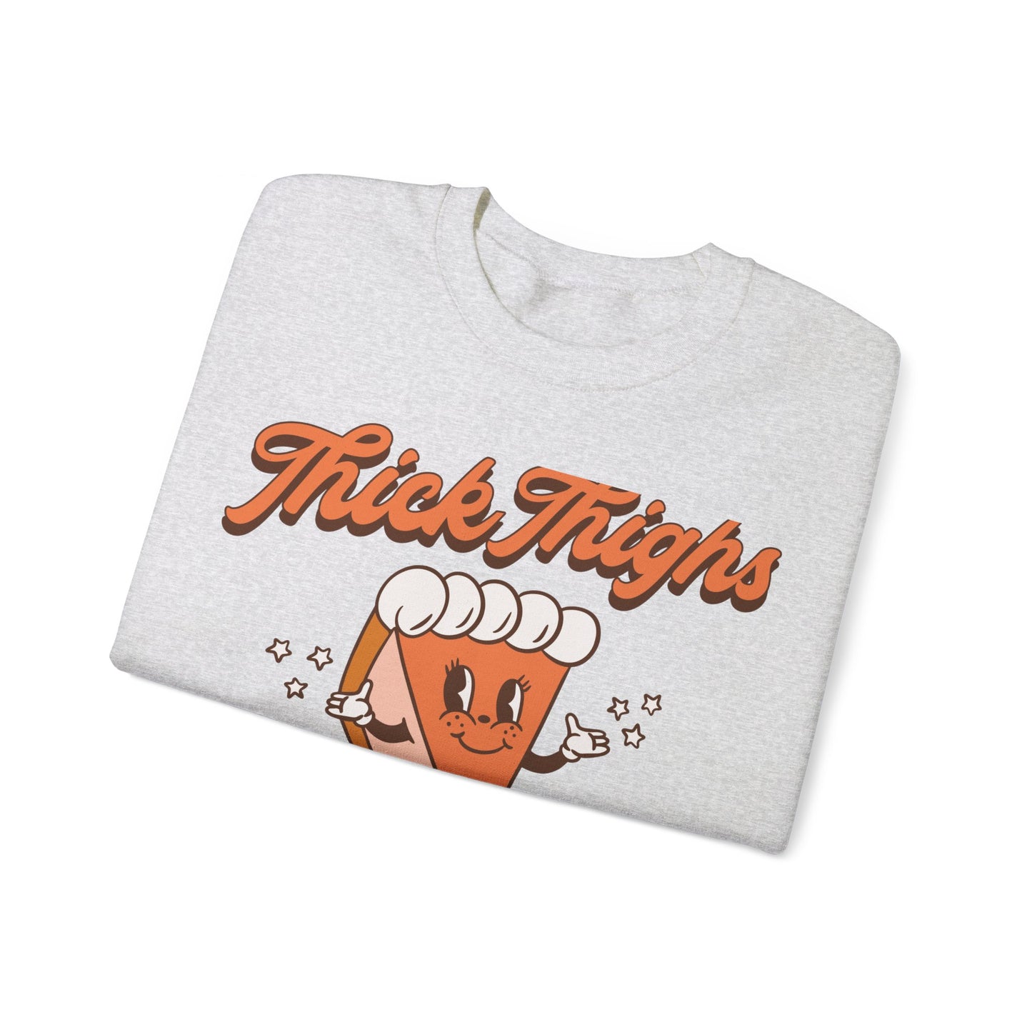 Thic Thighs and Pumpkin Pies Fall Design Unisex Heavy Blend™ Crewneck Sweatshirt