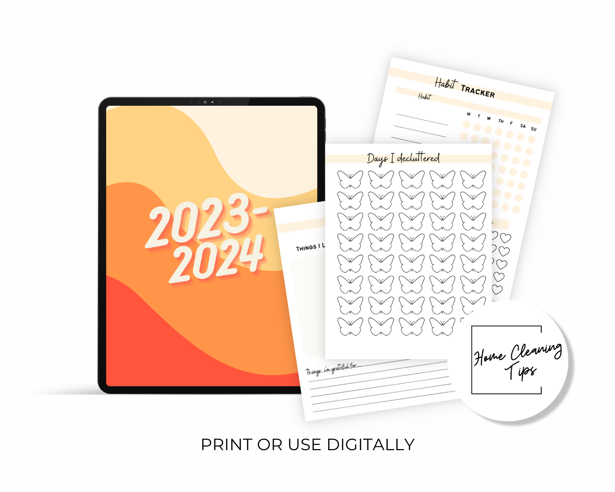 Fall Cleaning Planner Undated l Digital Planner Template Printable