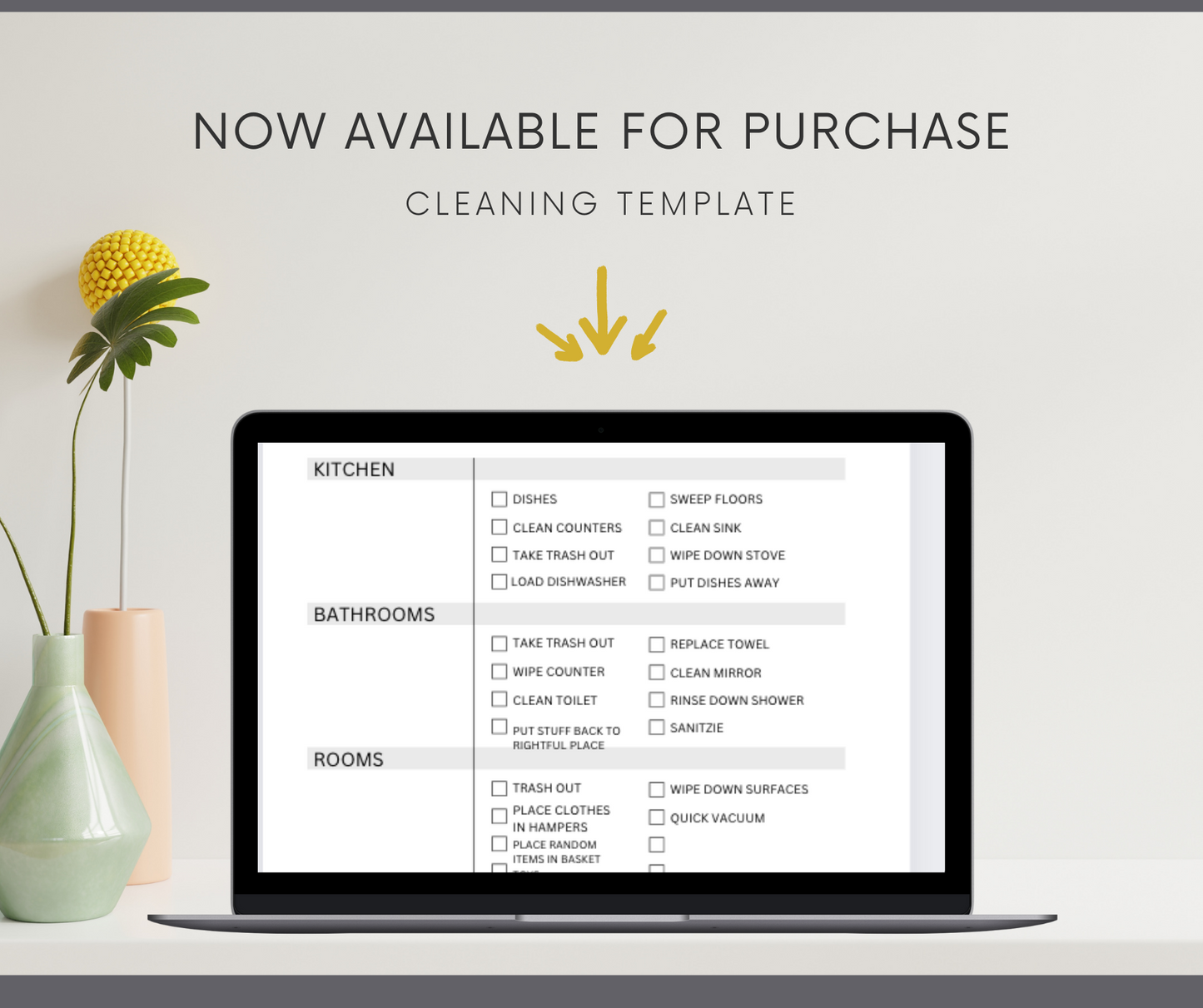 Nightly Home Reset - Prefilled Cleaning List