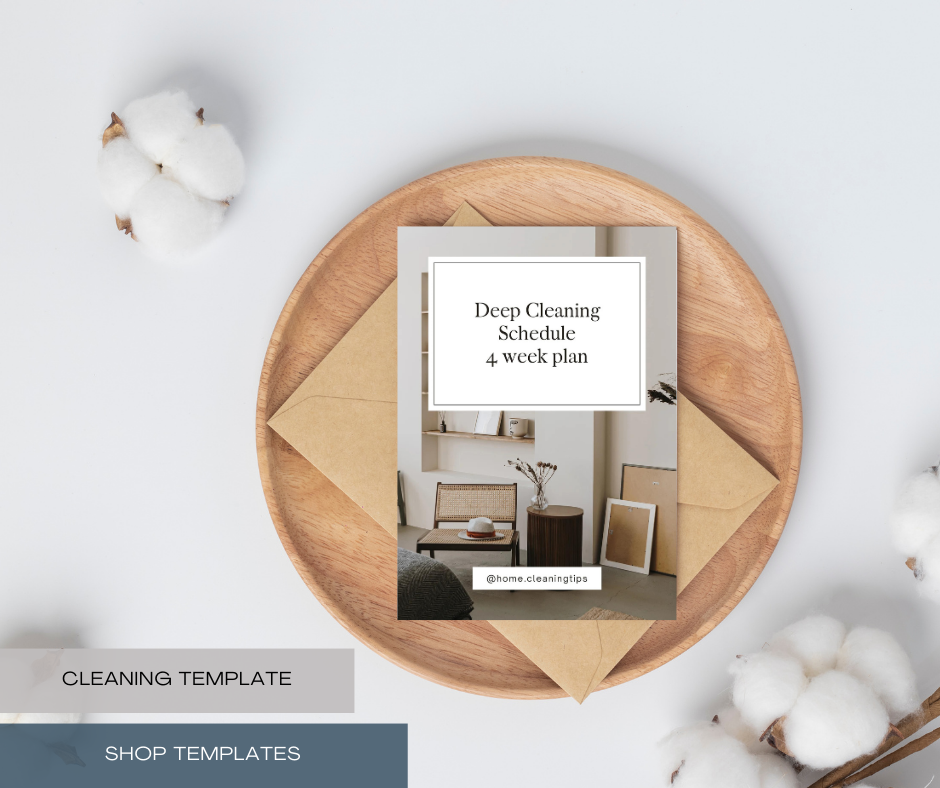 The Deep Cleaning Schedule - 4 week plan pre-filled