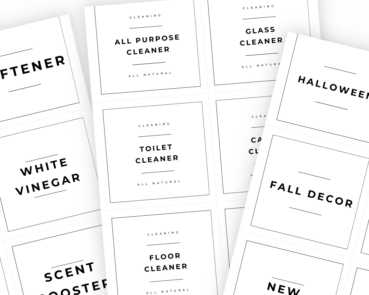 NEW Print From Home Cleaner Labels & Storage Labels