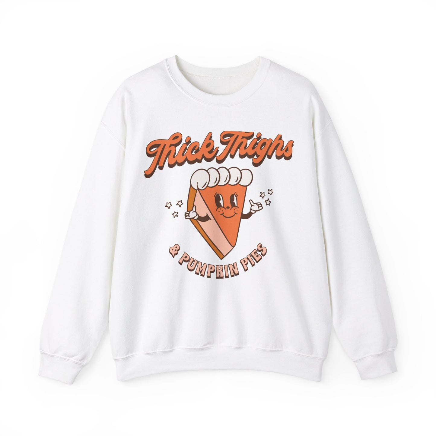 Thic Thighs and Pumpkin Pies Fall Design Unisex Heavy Blend™ Crewneck Sweatshirt