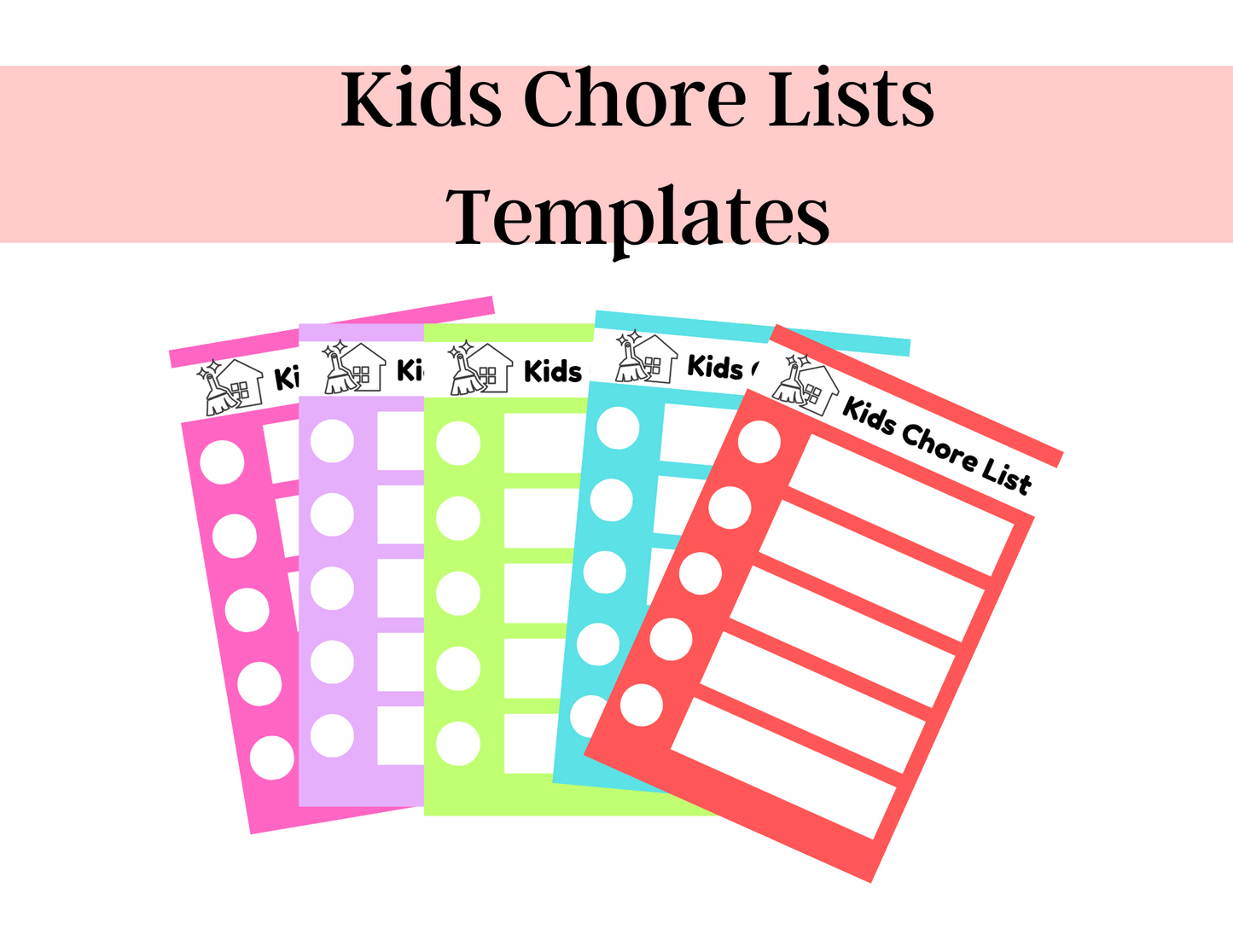 FREE Kids Chore Template With Ideas