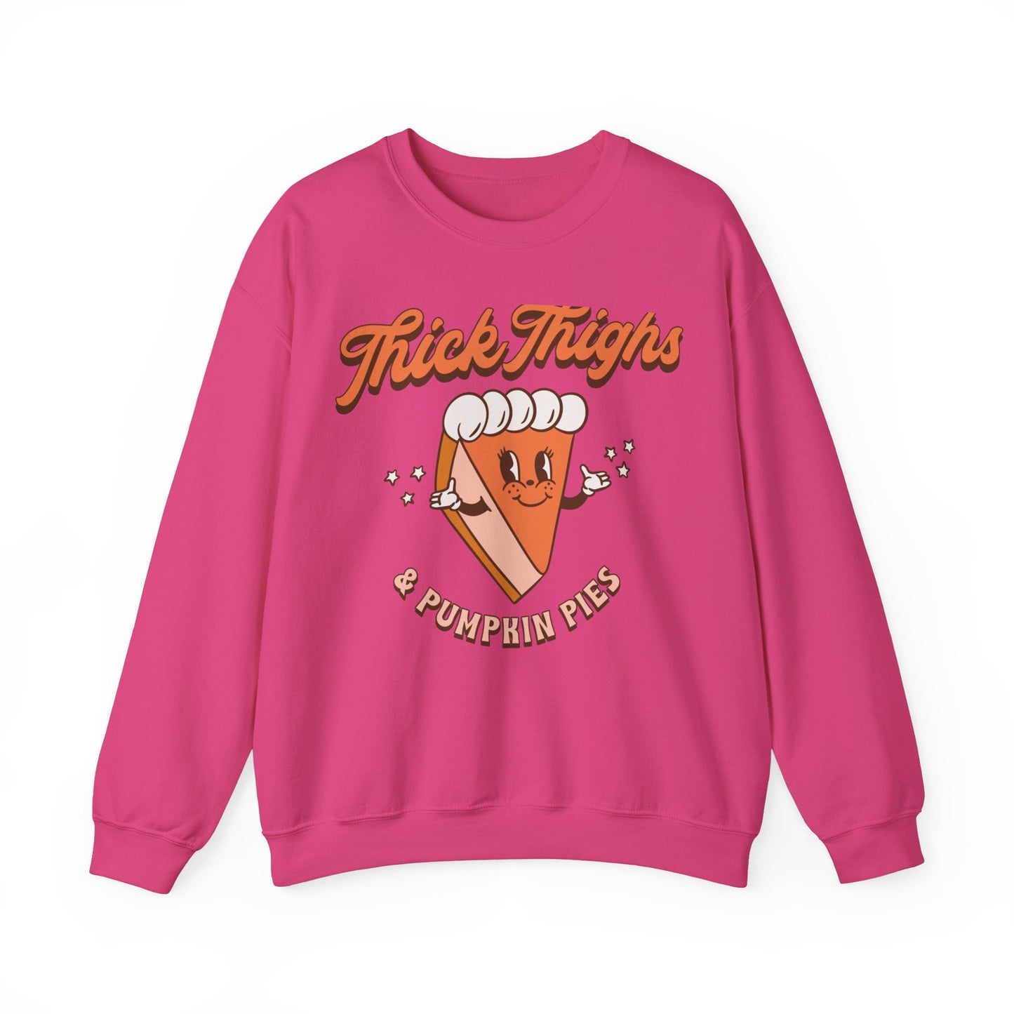 Thic Thighs and Pumpkin Pies Fall Design Unisex Heavy Blend™ Crewneck Sweatshirt