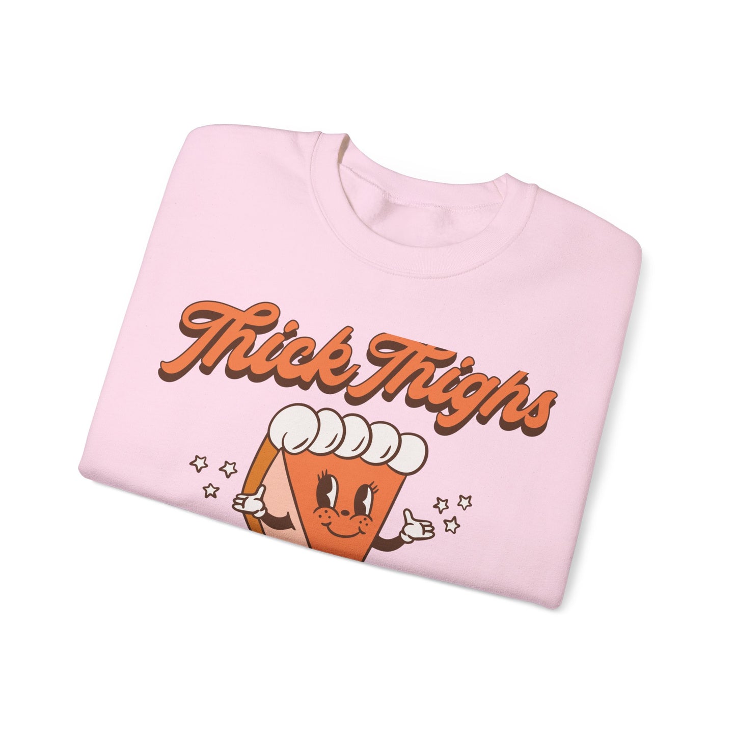 Thic Thighs and Pumpkin Pies Fall Design Unisex Heavy Blend™ Crewneck Sweatshirt