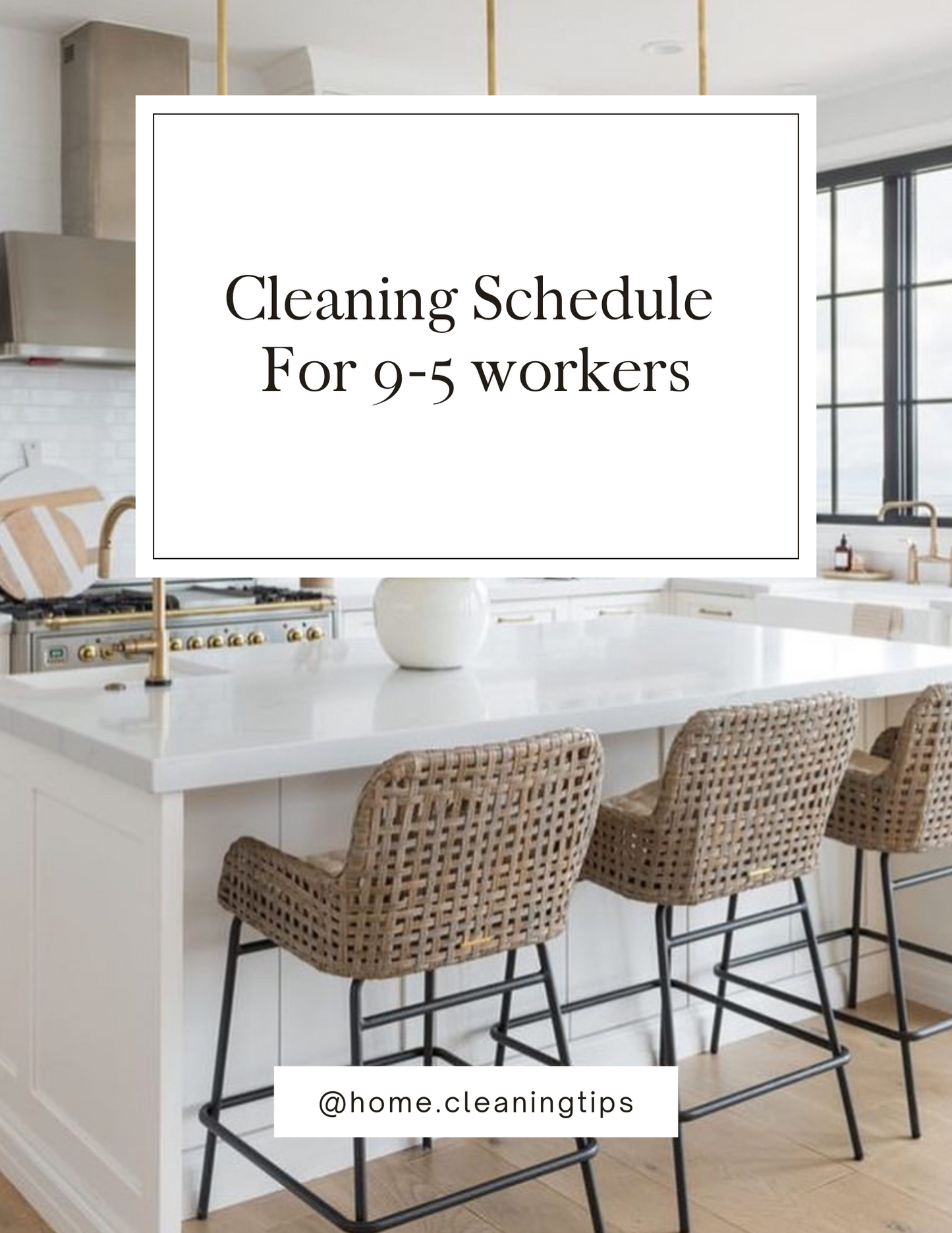 Pre-Filled Cleaning Schedule Template For 9-5 Workers