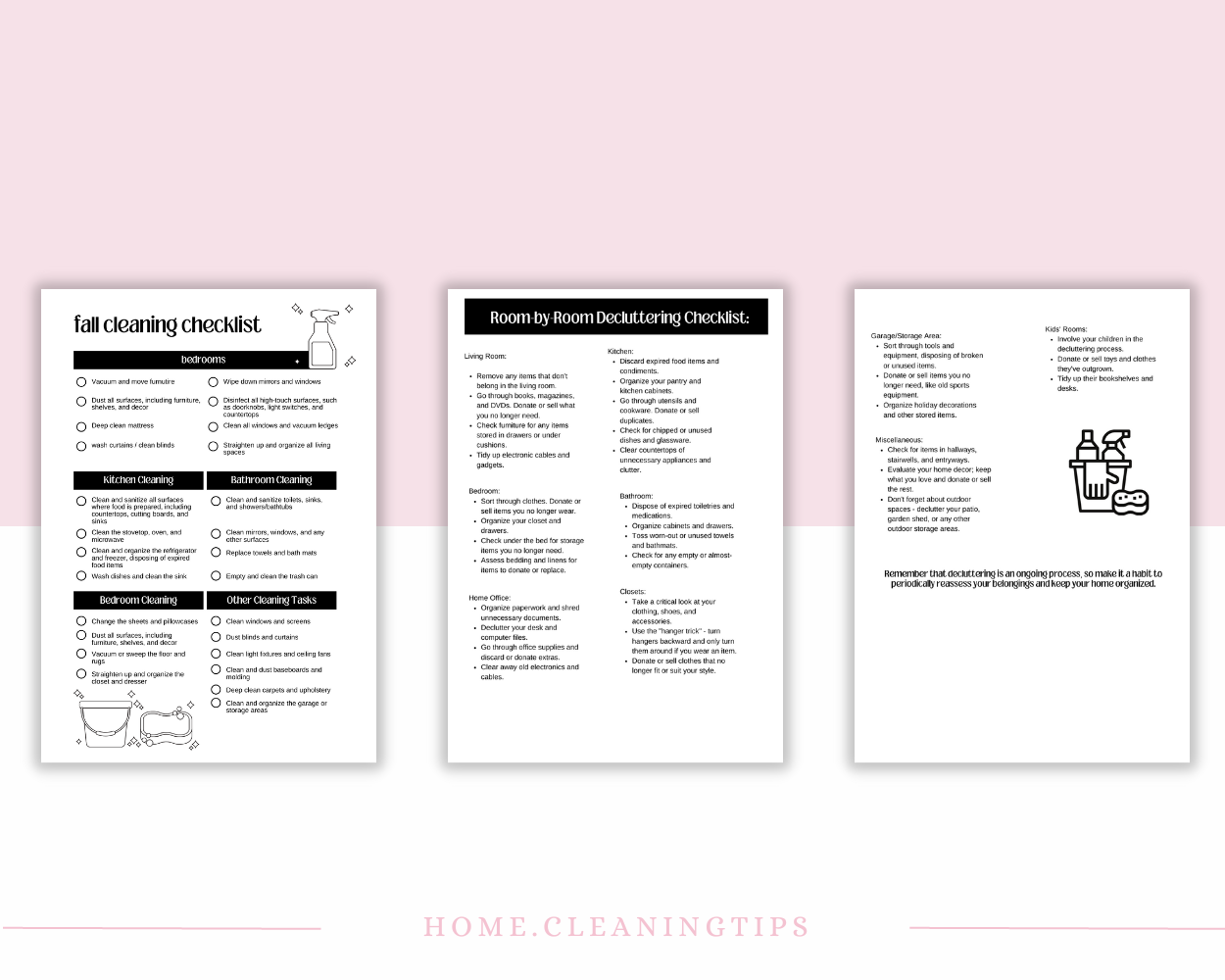 NEW Cleaning Checklist Printable and Decluttering List
