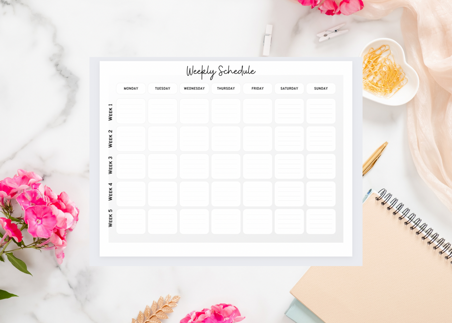 Weekly Planner Template: Printable & Editable