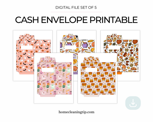 Halloween Set of 5 Cash Envelope Digital Templates (Copy)