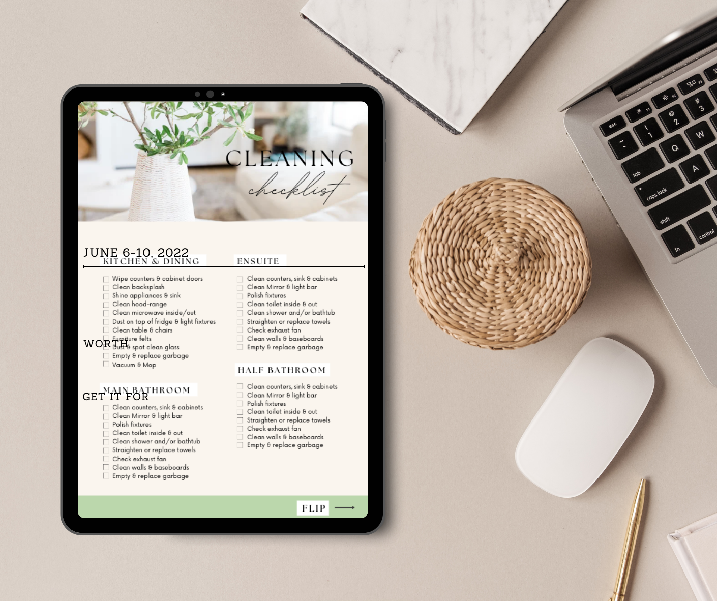 Clean like a pro l Cleaning Template l Digital File