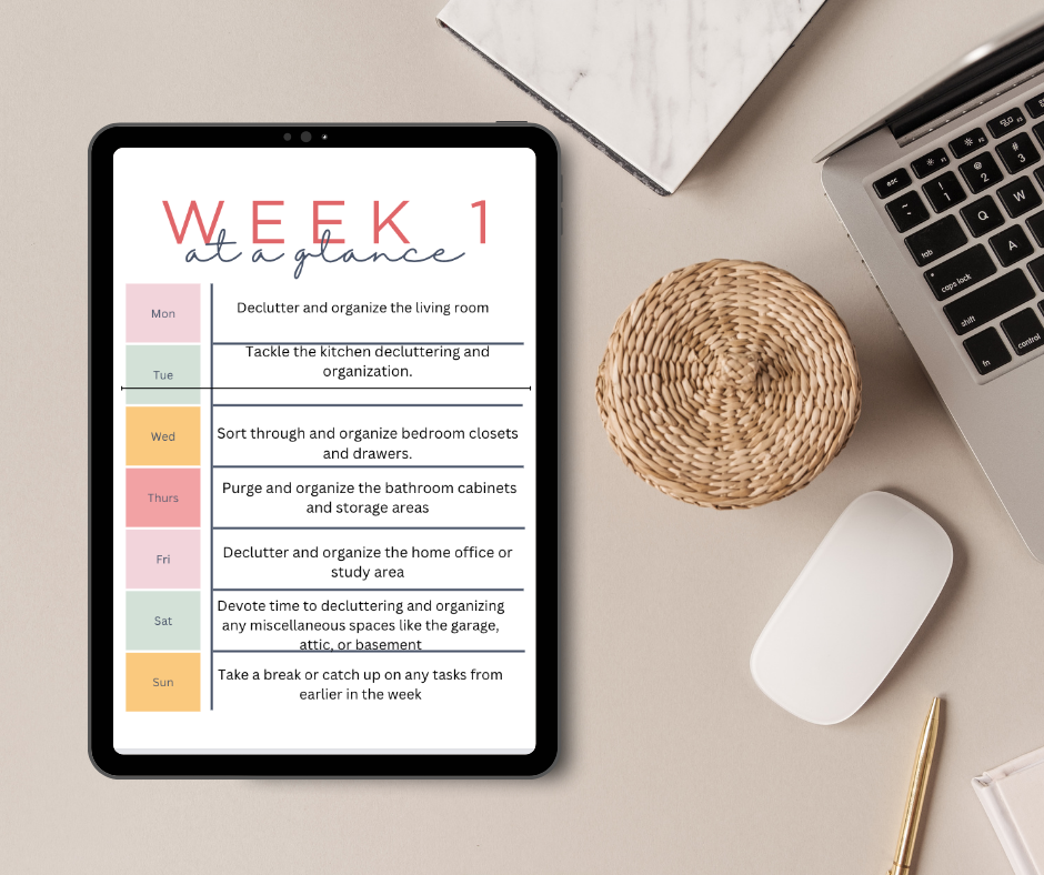 Ultimate 4-Week Pre-Filled Spring Cleaning Schedule for a Spotless Home