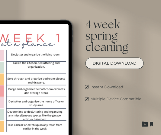 Ultimate 4-Week Pre-Filled Spring Cleaning Schedule for a Spotless Home