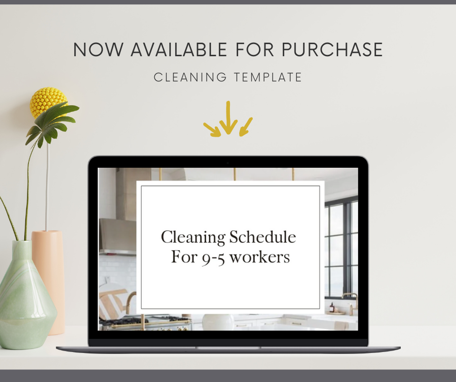 Pre-Filled Cleaning Schedule Template For 9-5 Workers