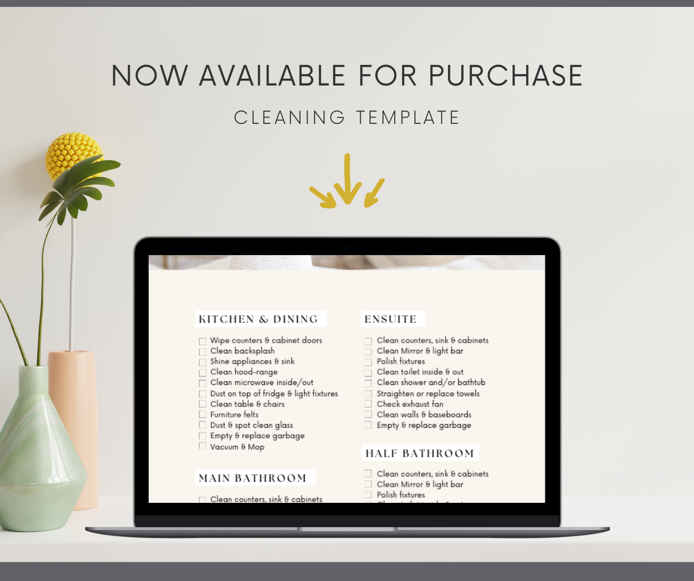 Clean like a pro l Cleaning Template l Digital File