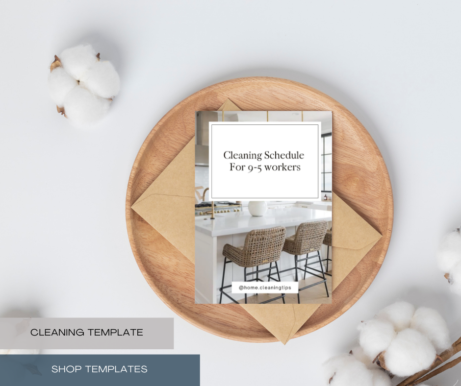Pre-Filled Cleaning Schedule Template For 9-5 Workers