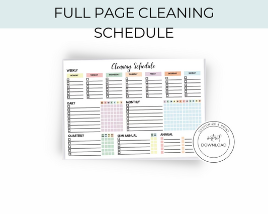 The Ultimate Cleaning Checklist Multi Color