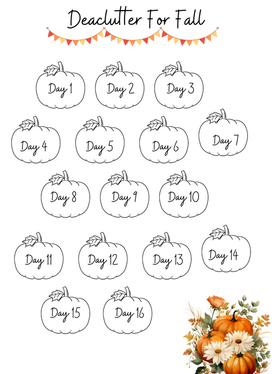 Free Fall Declutter Challenge Color in
