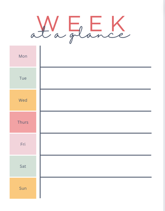 Weekly Planner Template FREEBIE